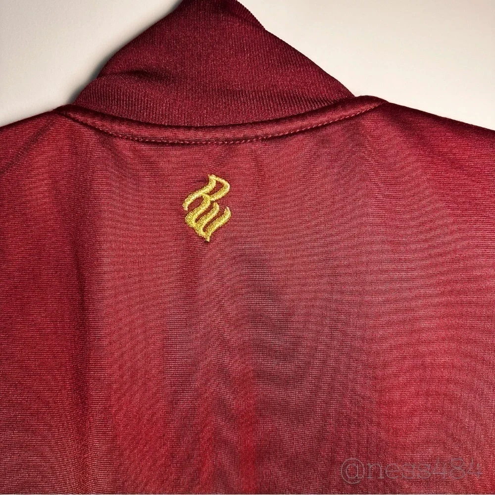 Rocawear Women Track Jacket Burgundy Athletic Full Zip Embroidered‎ Logo Size XL